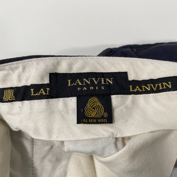 Vintage Lanvin Paris relaxed plaid cropped trousers 34x27 - Picture 3 of 3